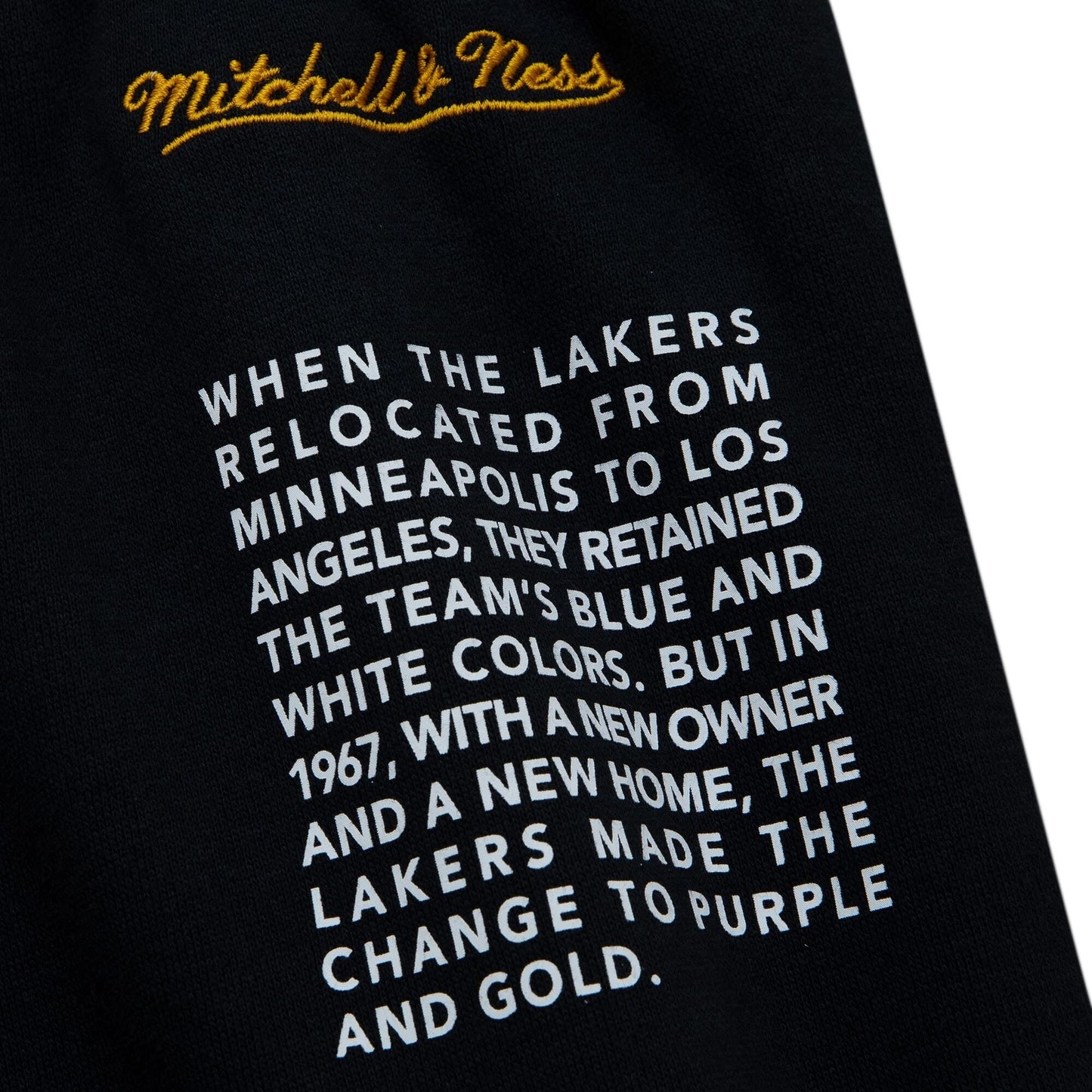 Mitchell & Ness Men's NBA Team Origins Fleece Shorts Lakers