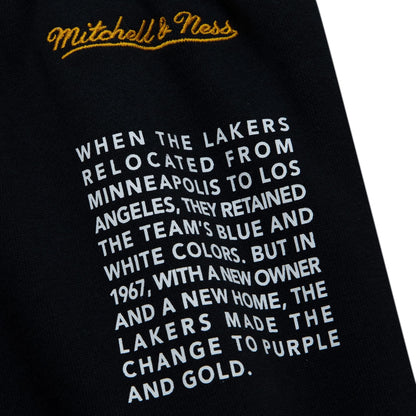 Mitchell & Ness Men's NBA Team Origins Fleece Shorts Lakers