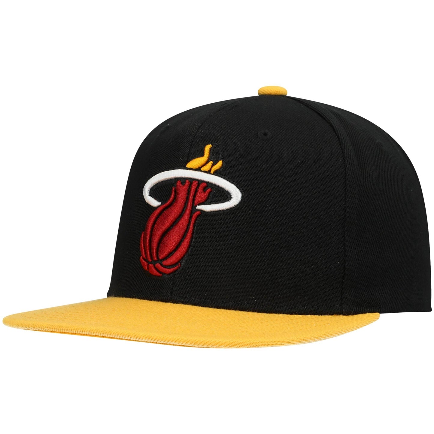 Men's Mitchell & Ness NBA Core Basic Snapback Heat - Black-Yellow