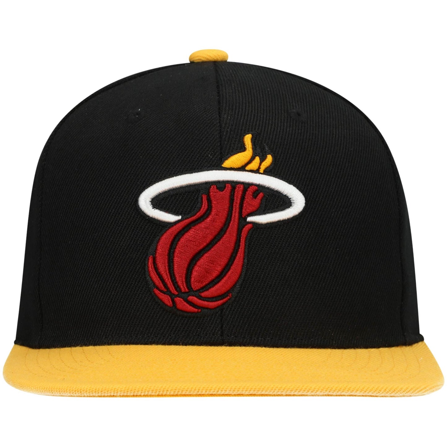 Men's Mitchell & Ness NBA Core Basic Snapback Heat - Black-Yellow