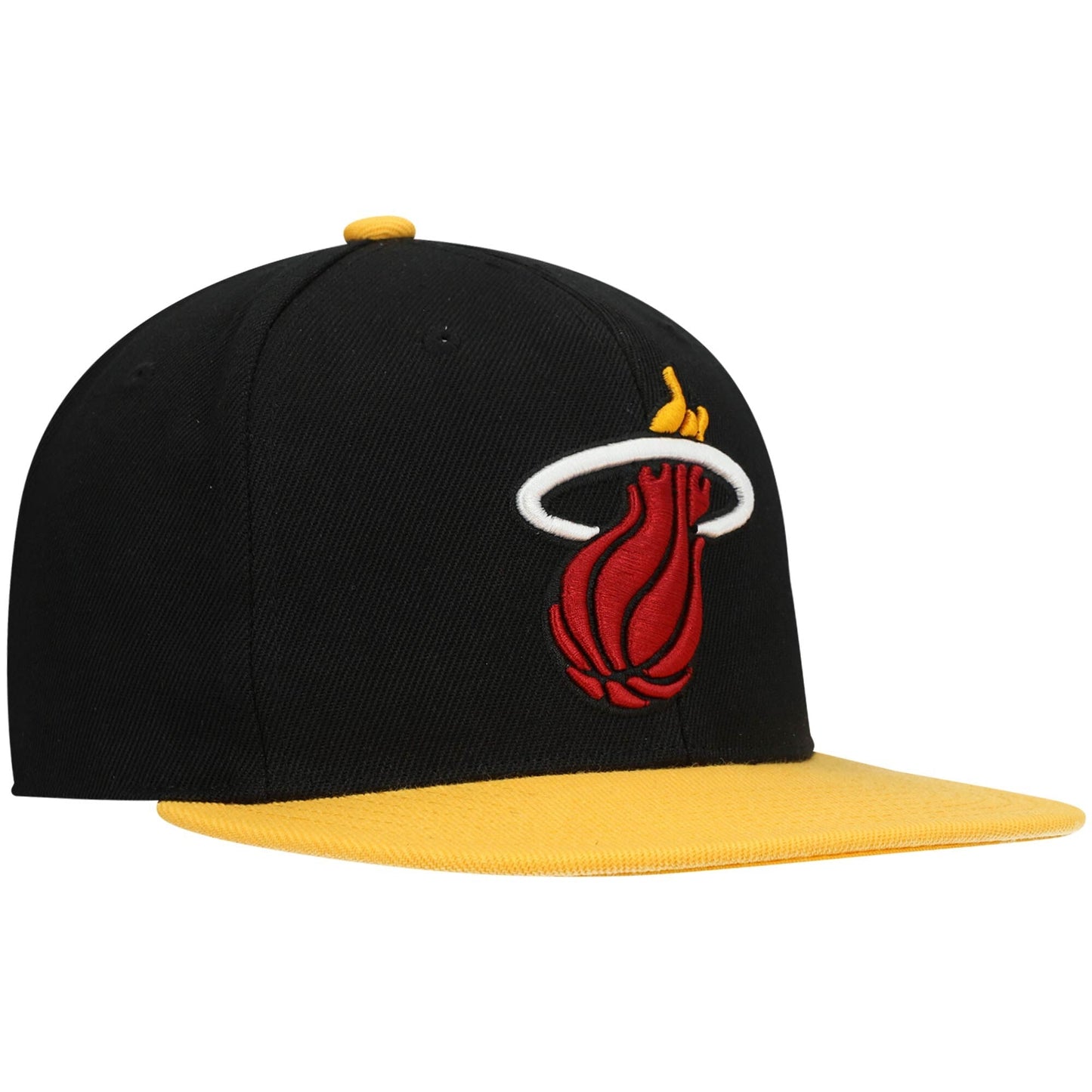 Men's Mitchell & Ness NBA Core Basic Snapback Heat - Black-Yellow