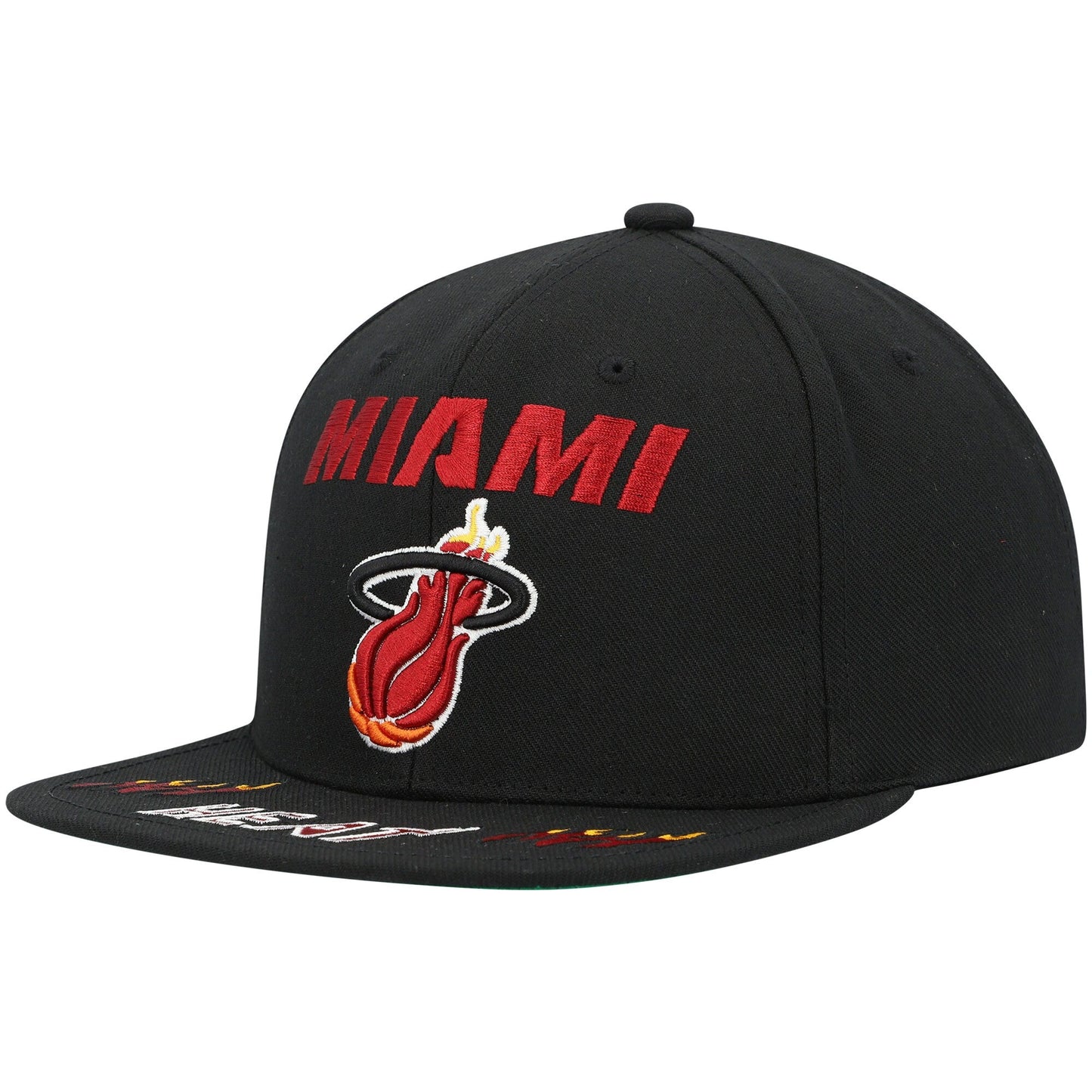 Mitchell & Ness Men's NBA Front Loaded Snapback Hwc Heat Snapback Caps