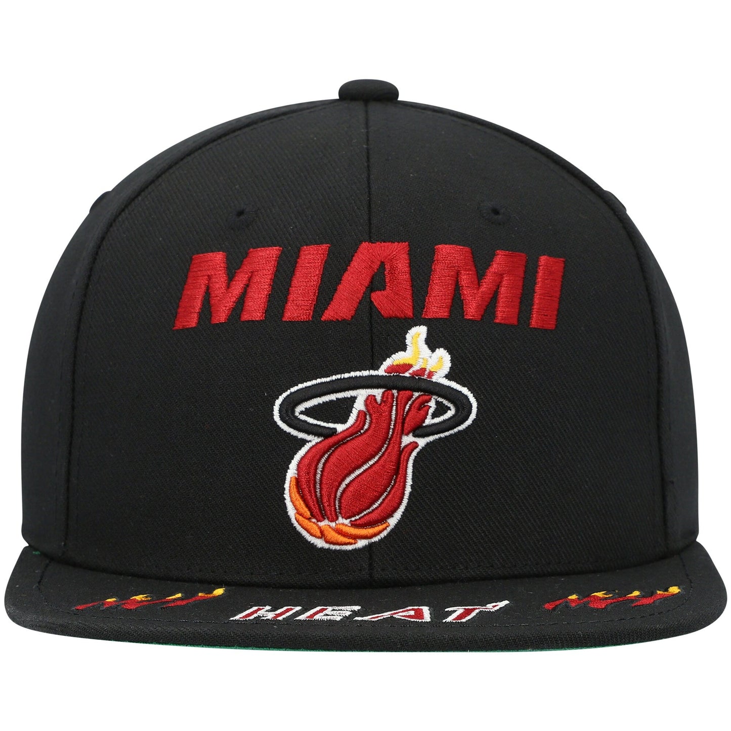 Mitchell & Ness Men's NBA Front Loaded Snapback Hwc Heat Snapback Caps