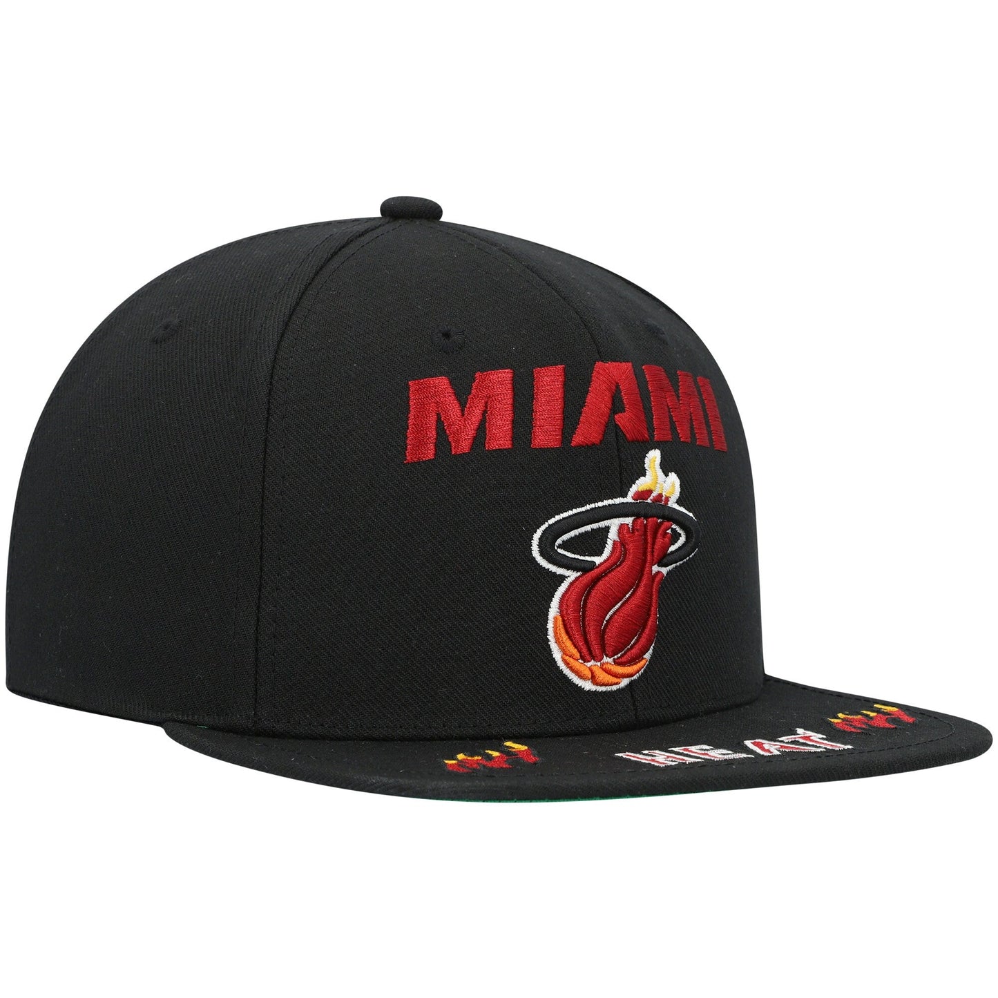 Mitchell & Ness Men's NBA Front Loaded Snapback Hwc Heat Snapback Caps