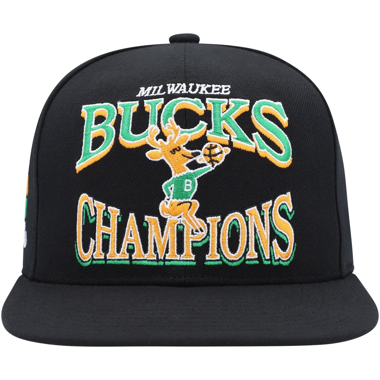 Men's Mitchell & Ness NBA Champions Era Snapback Hwc Bucks - Black
