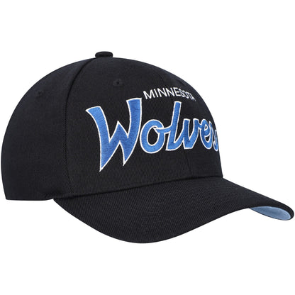 Mitchell & Ness Men's NBA Team Script 2.0 Stretch Snapback Timberwolves Snapback Caps