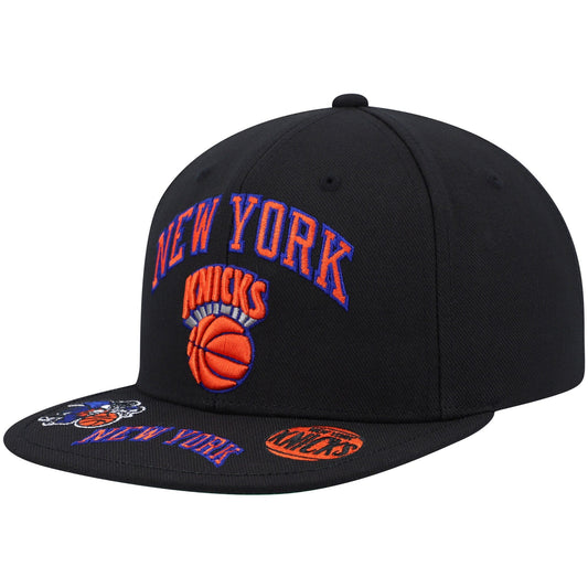 Men's Mitchell & Ness NBA Front Loaded Snapback Hwc Knicks - Black