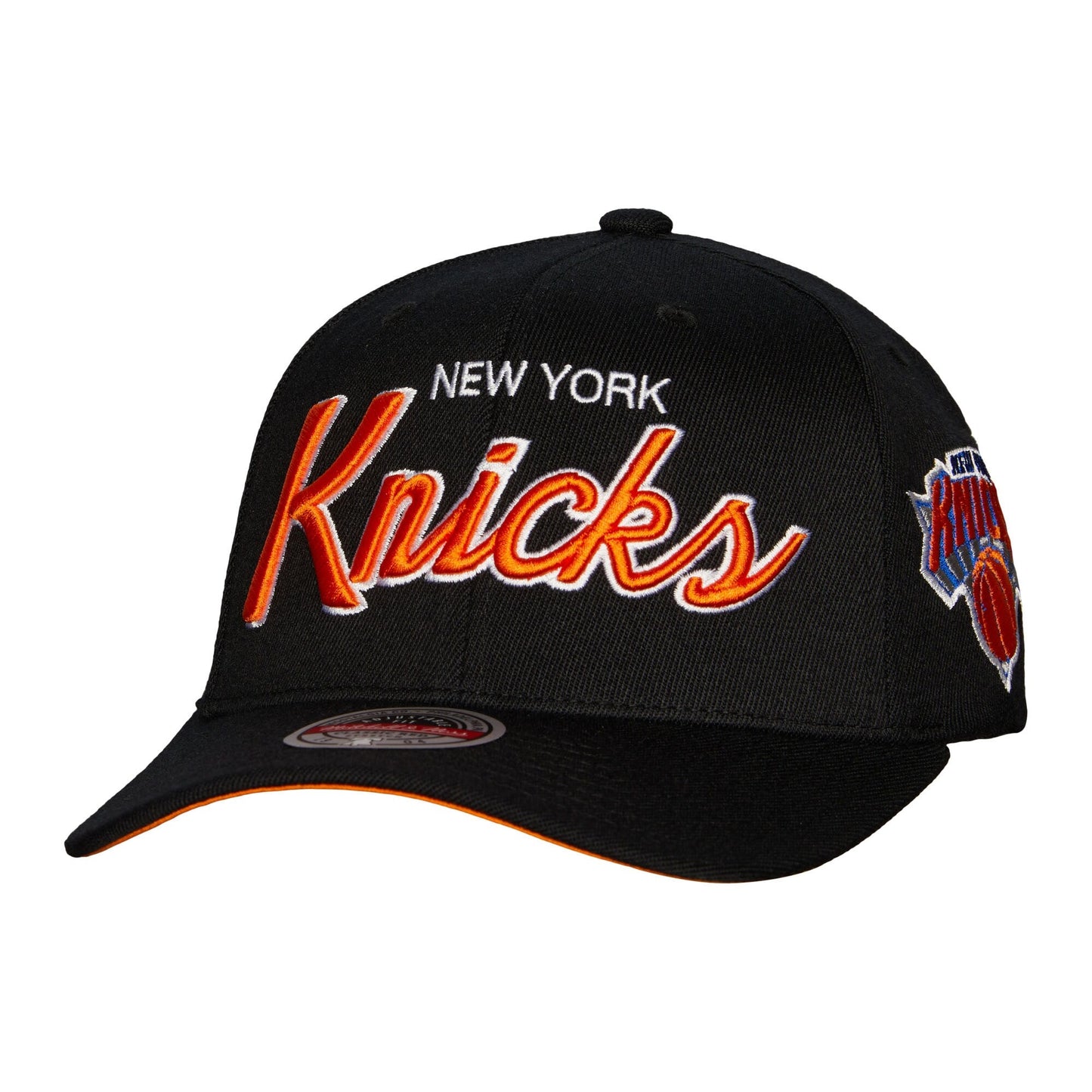 Men's Mitchell & Ness NBA Team Script 2.0 Stretch Snapback Knicks - Black