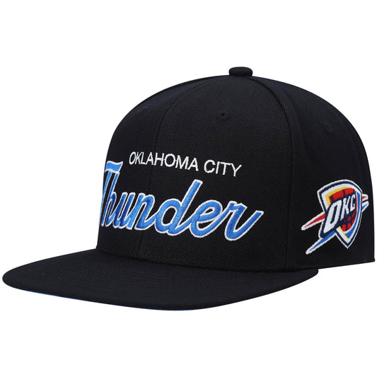 Mitchell & Ness Men's NBA Team Script 2 Snapback Thunder