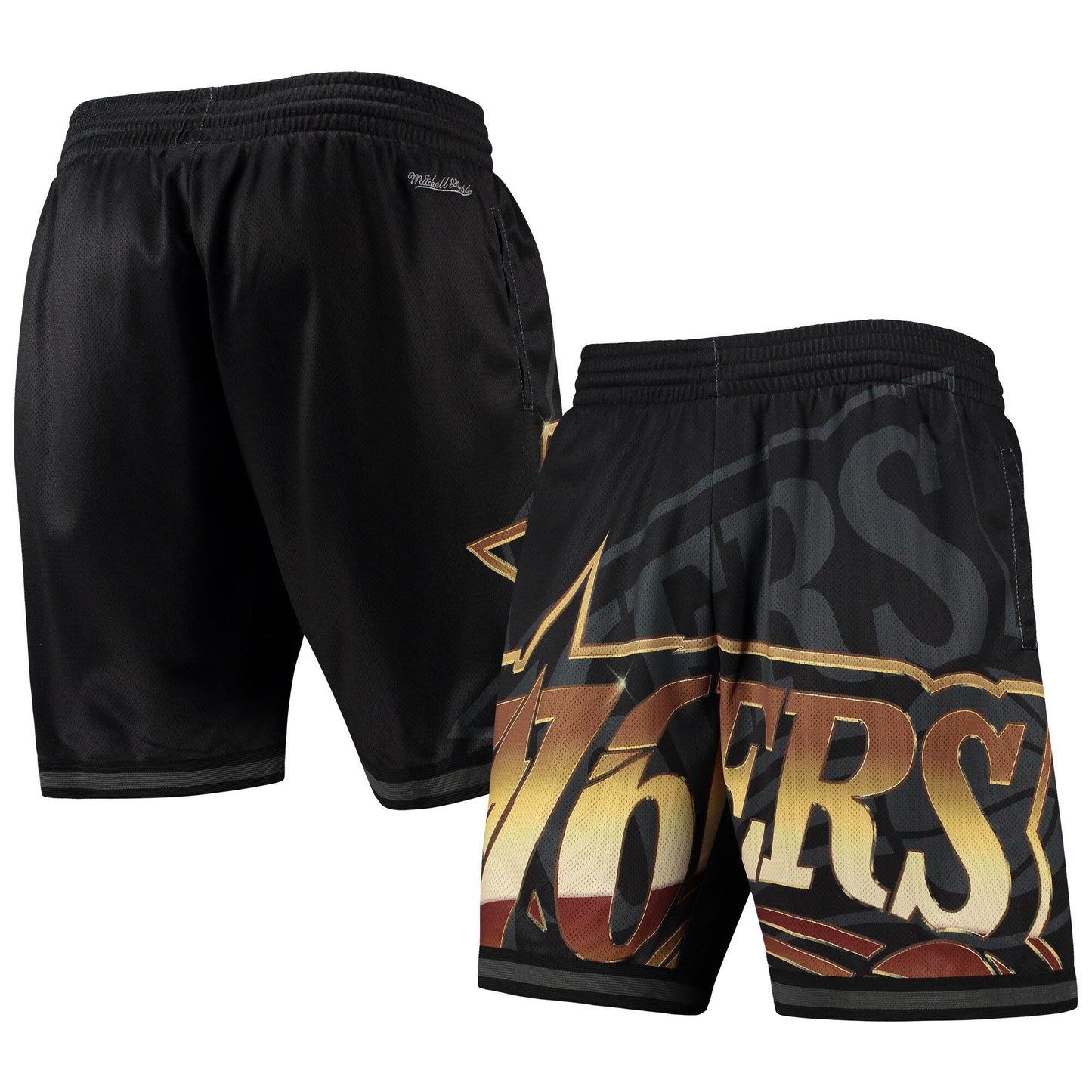 Mitchell & Ness Men's NBA Big Face 4.0 Fashion Shorts 76Ers