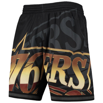 Mitchell & Ness Men's NBA Big Face 4.0 Fashion Shorts 76Ers