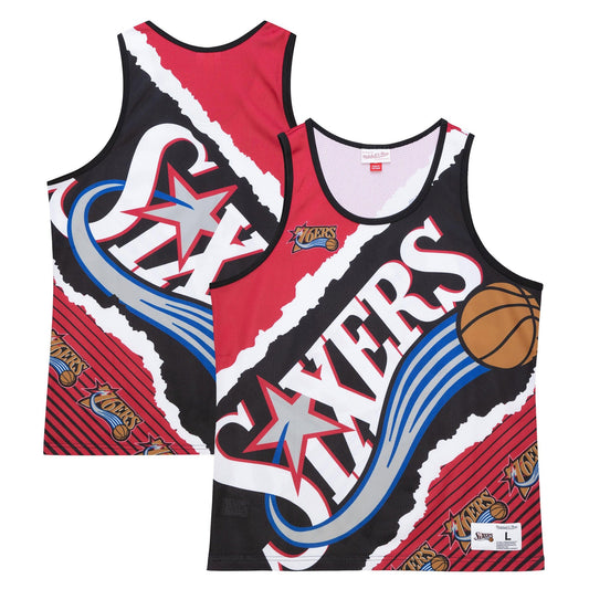 Men's Mitchell & Ness Jumbotron 2.0 Sublimated Tank 76Ers