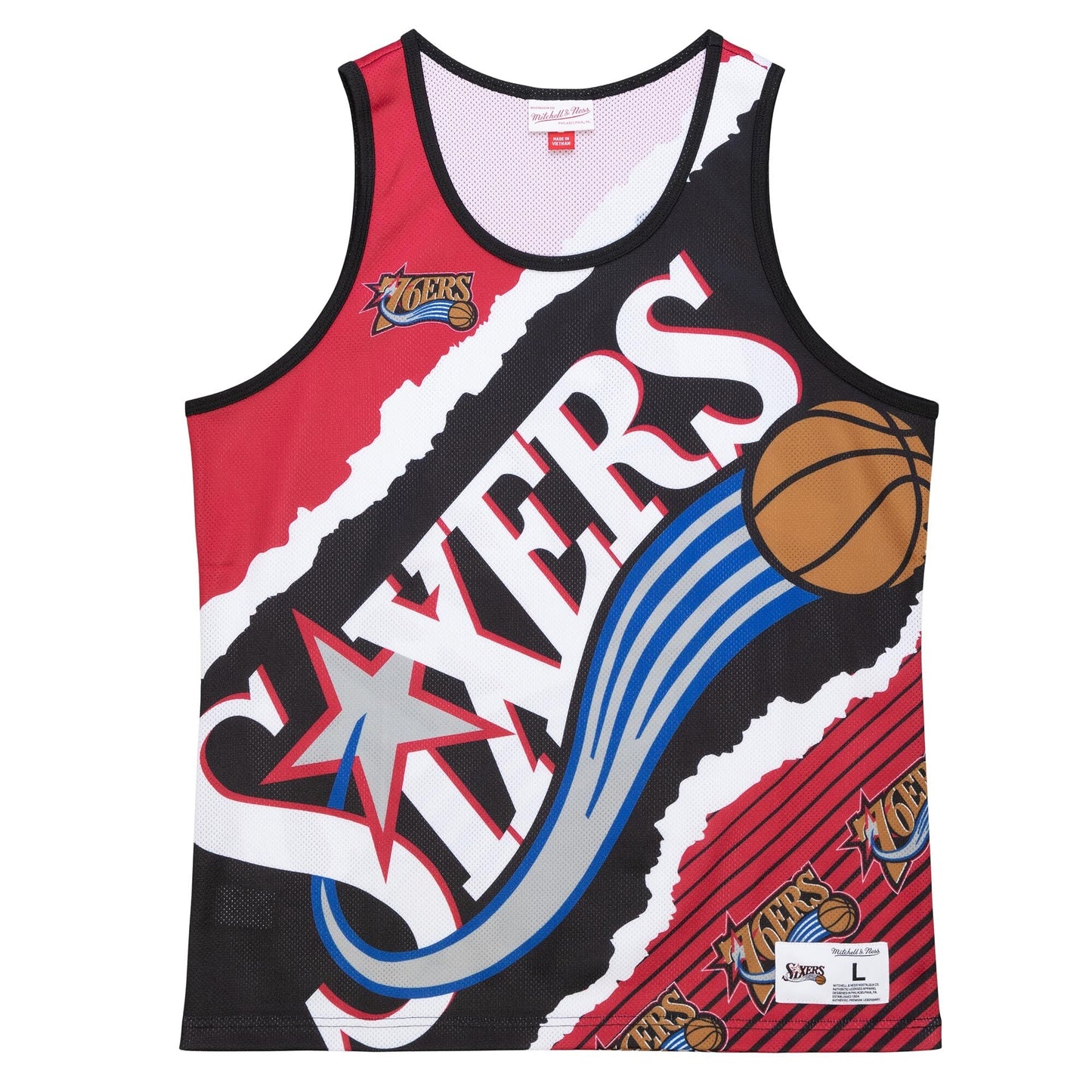 Mitchell & Ness Men's Jumbotron 2.0 Sublimated Tank 76Ers Tank Tops