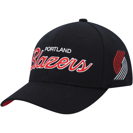 Mitchell & Ness Men's NBA Team Script 2.0 Stretch Snapback Trail Blazers Snapback Caps