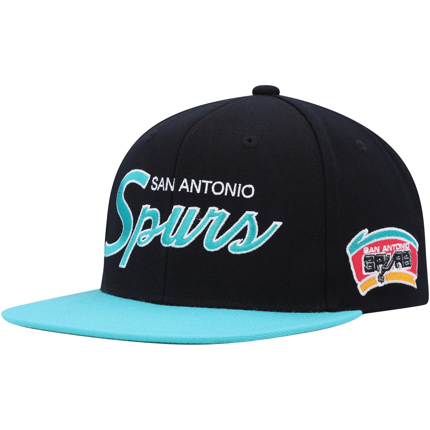 Men's Mitchell & Ness NBA Team Script 2.0 Snapback Hwc Spurs