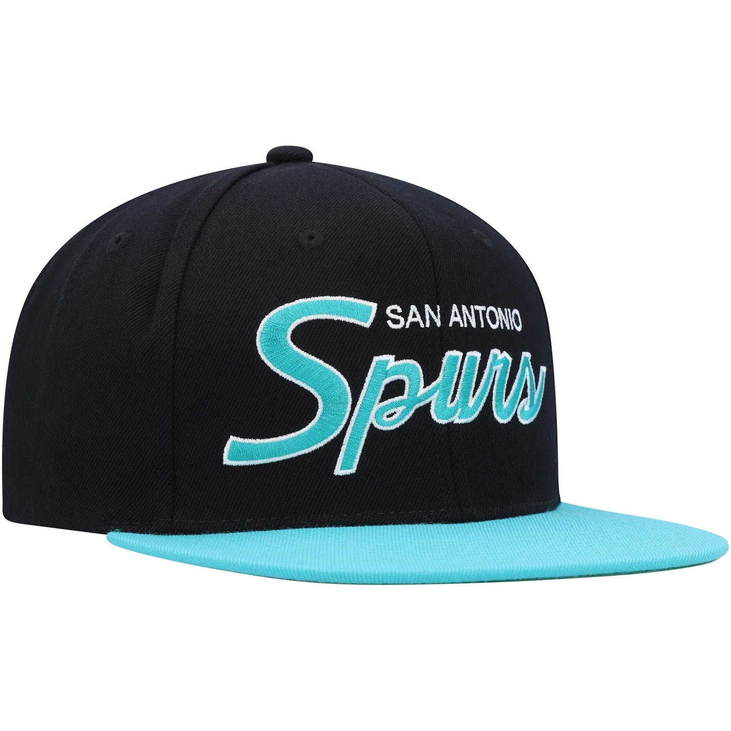 Men's Mitchell & Ness NBA Team Script 2.0 Snapback Hwc Spurs