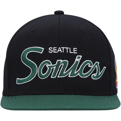 Mitchell & Ness Men's NBA Team Script 2.0 Snapback Hwc Supersonics Snapback Caps
