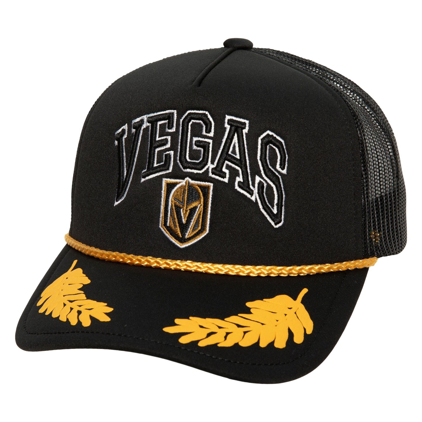 Men's Mitchell & Ness Nhl Gold Leaf Trucker Knights - Black