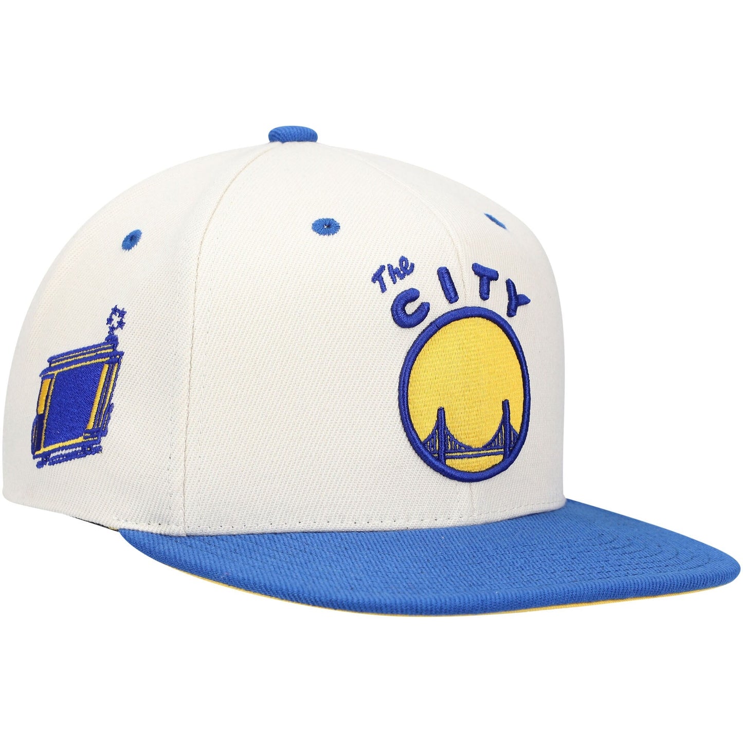 Men's Mitchell & Ness NBA Sail 2 Tone Snapback Hwc Warriors