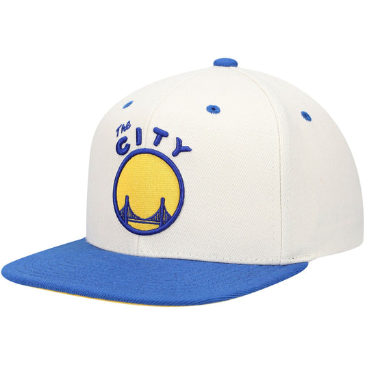 Men's Mitchell & Ness NBA Sail 2 Tone Snapback Hwc Warriors