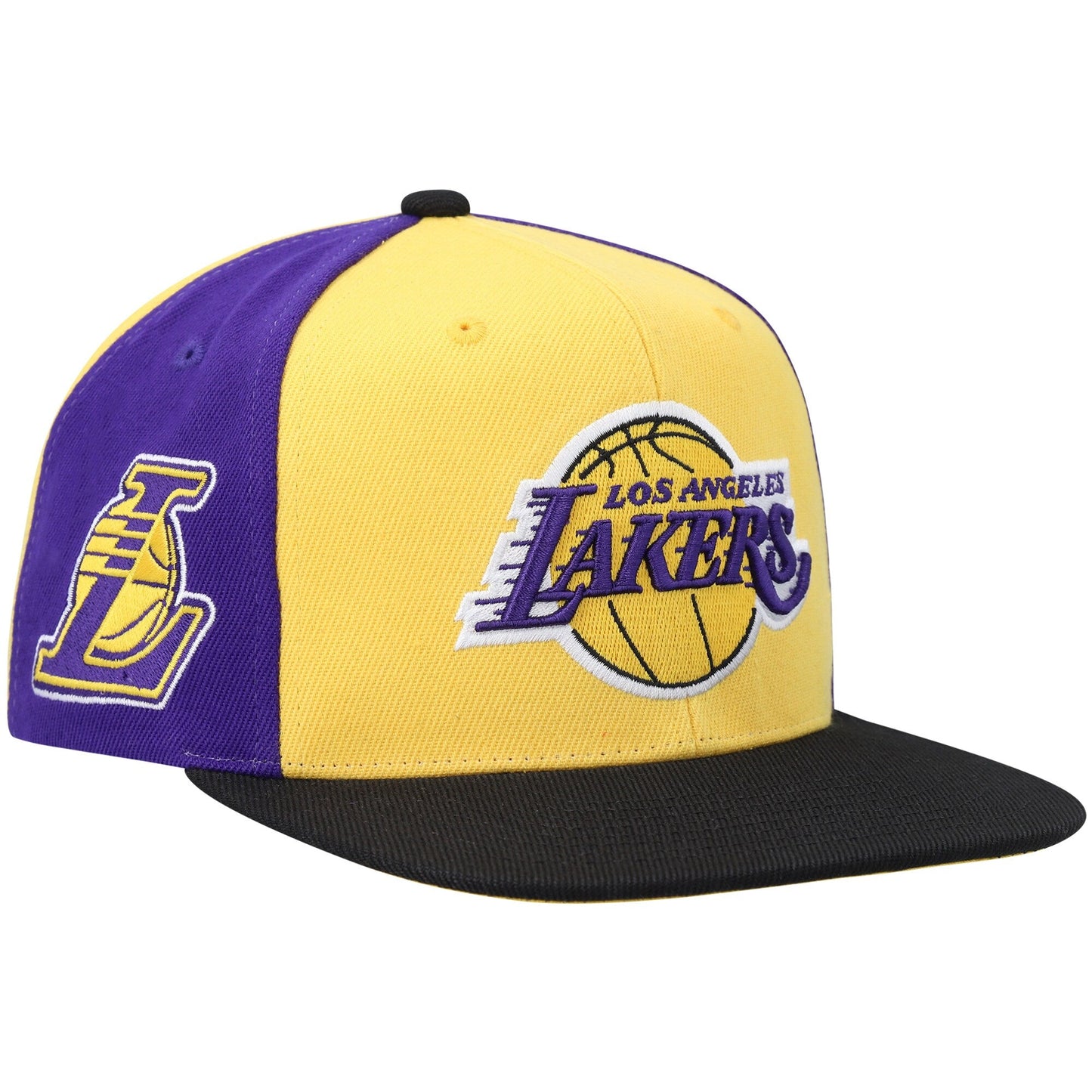 Men's Mitchell & Ness NBA On The Block Snapback Lakers