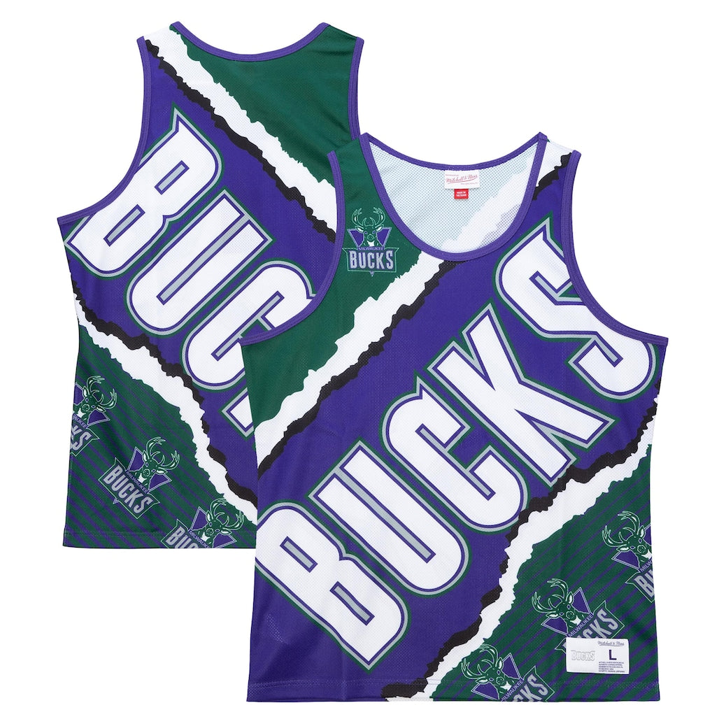 Mitchell & Ness Men's Jumbotron 2.0 Sublimated Tank Bucks