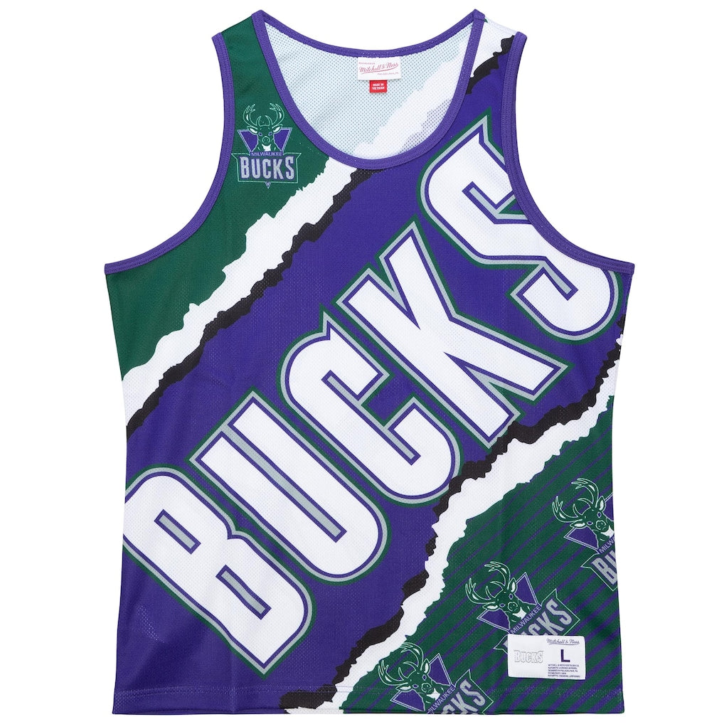 Mitchell & Ness Men's Jumbotron 2.0 Sublimated Tank Bucks