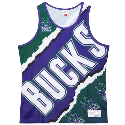 Mitchell & Ness Men's Jumbotron 2.0 Sublimated Tank Bucks