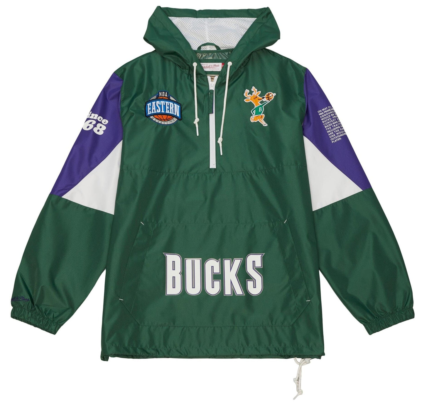 Mitchell & Ness Men's NBA Team Origins Pullover Anorak Bucks