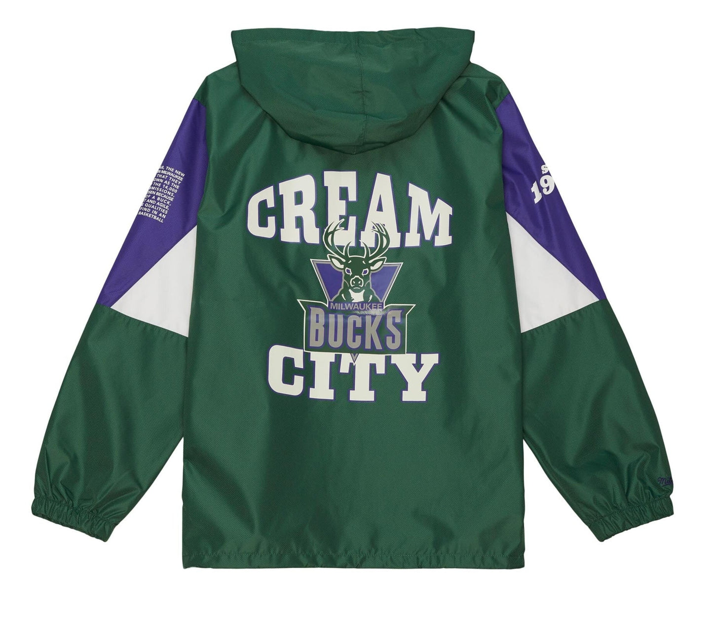 Mitchell & Ness Men's NBA Team Origins Pullover Anorak Bucks