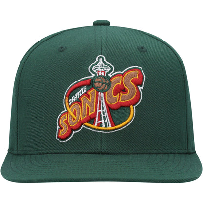 Mitchell & Ness Men's NBA Team Ground 2.0 Fitted Hwc Supersonics Fitted Caps