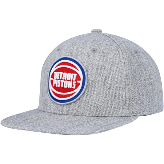 Mitchell & Ness Men's NBA Team Heather 2.0 Snapback Pistons Snapback Caps