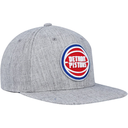 Mitchell & Ness Men's NBA Team Heather 2.0 Snapback Pistons Snapback Caps
