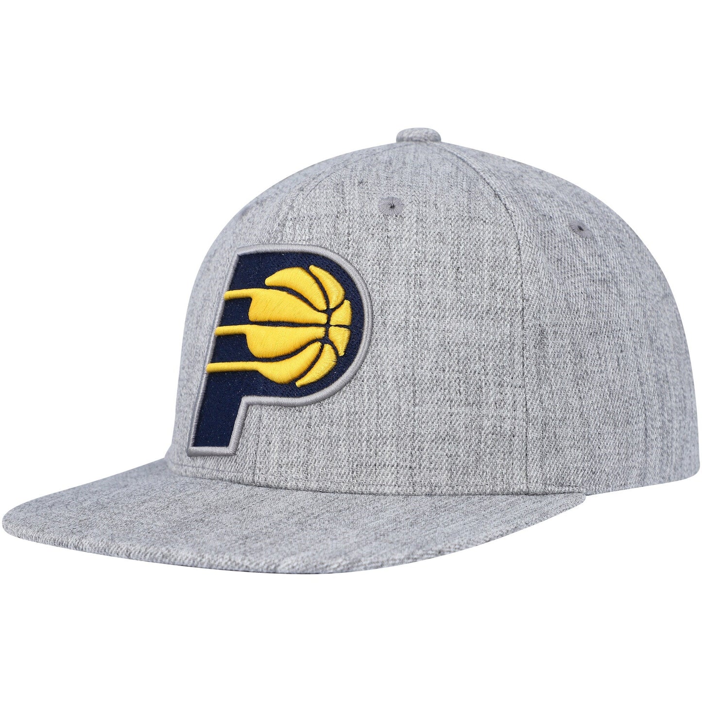 Men's Mitchell & Ness NBA Team Heather 2.0 Snapback Pacers