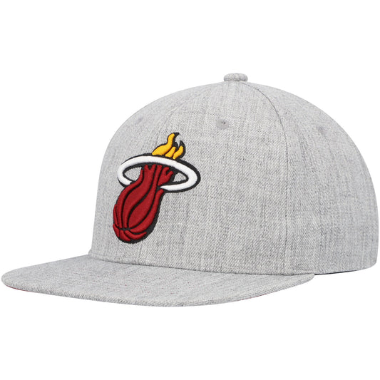 Men's Mitchell & Ness NBA Team Heather 2.0 Snapback Heat - Grey Heather