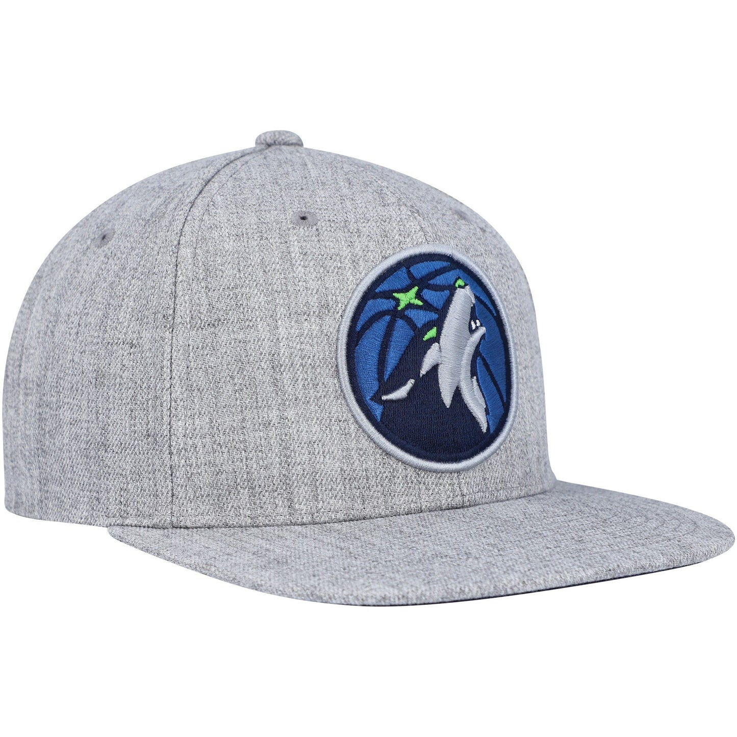 Mitchell & Ness Men's NBA Team Heather 2.0 Snapback Timberwolves Snapback Caps