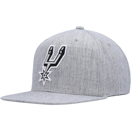 Men's Mitchell & Ness NBA Team Heather 2.0 Snapback Spurs