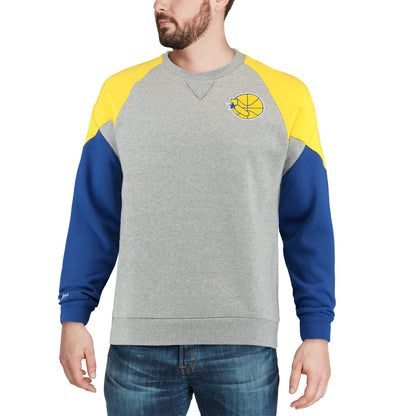 Mitchell & Ness Men's NBA Golden State Warriors Trading Block Crew