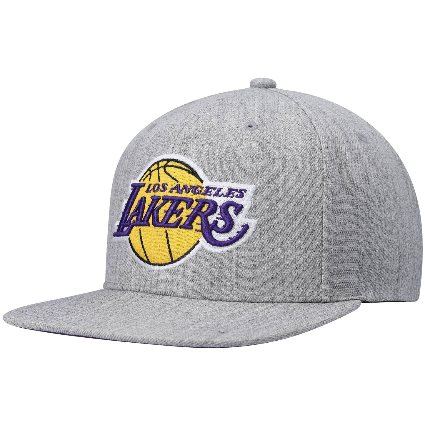Mitchell & Ness Men's NBA Team Heather 2.0 Snapback Lakers Snapback Caps