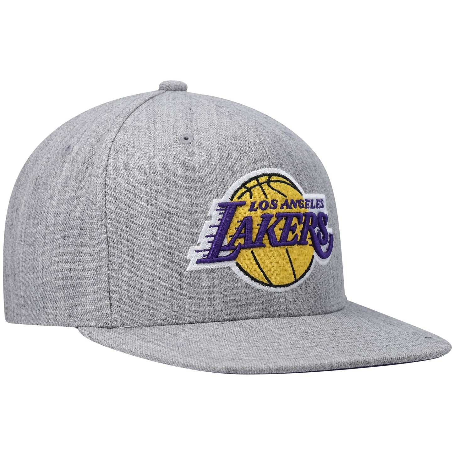 Mitchell & Ness Men's NBA Team Heather 2.0 Snapback Lakers Snapback Caps