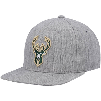 Mitchell & Ness Men's NBA Team Heather 2.0 Snapback Bucks Heather