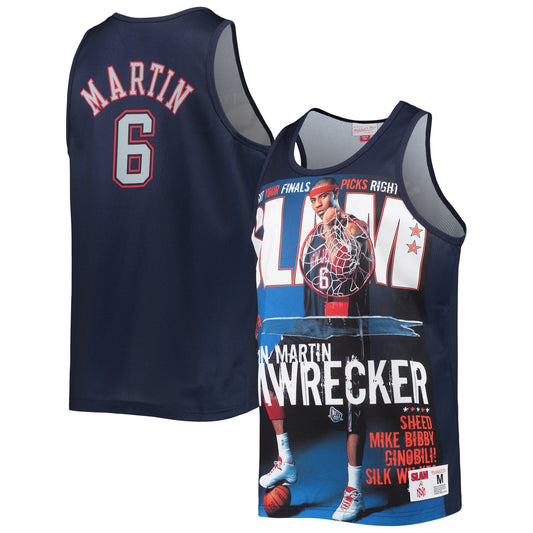 Mitchell & Ness Men's Slam Sublimated Tank Nets Kenyon Martin Tank Tops