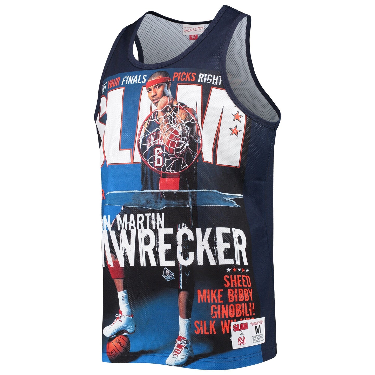 Men's Mitchell & Ness Slam Sublimated Tank Nets Kenyon Martin