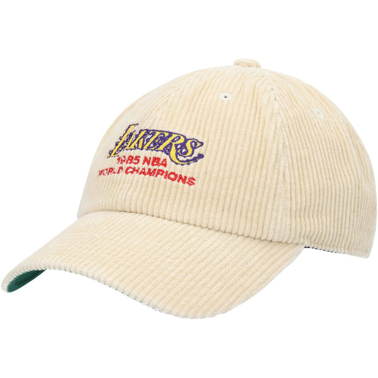 Men's Mitchell & Ness NBA 1985 World Champs Dad Strapback Hwc Lakers - Khaki