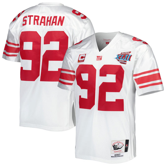 Mitchell & Ness NFL White Jersey Ny Giants 2007 Michael Strahan
