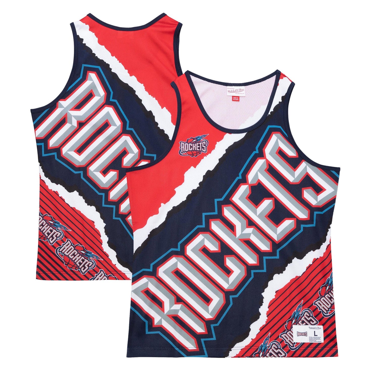 Men's Mitchell & Ness Jumbotron 2.0 Sublimated Tank Rockets