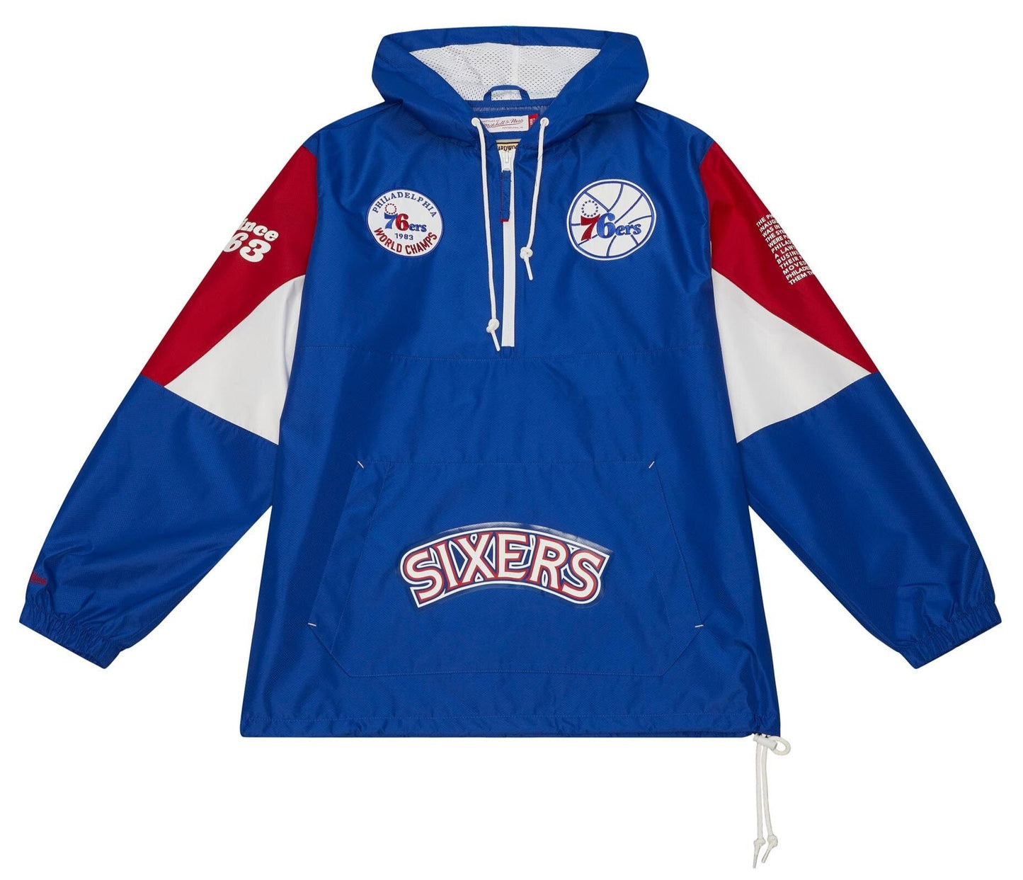 Mitchell & Ness Men's NBA Team Origins Pullover Anorak 76Ers