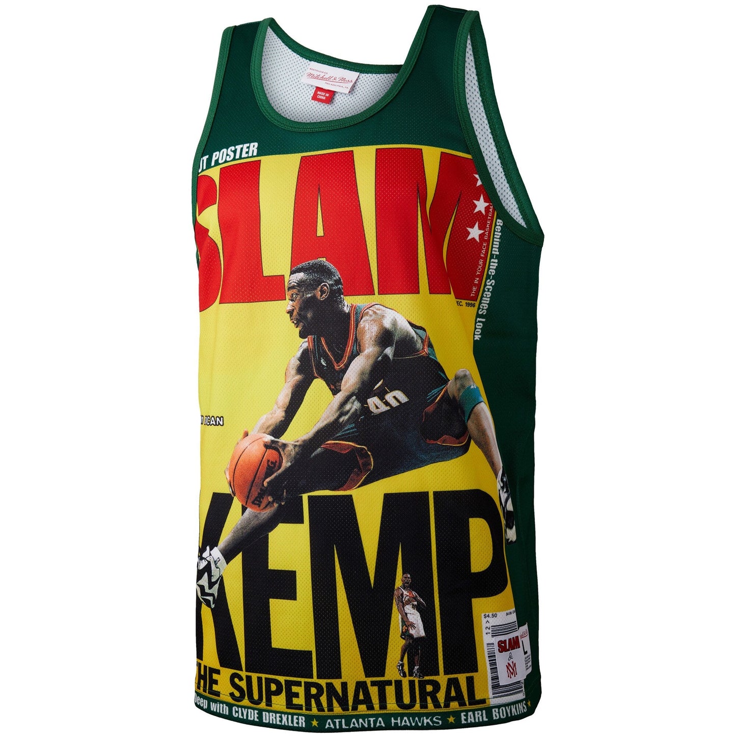 Mitchell & Ness Men's Slam Sublimated Tank Supersonics Shawn Kemp Tank Tops