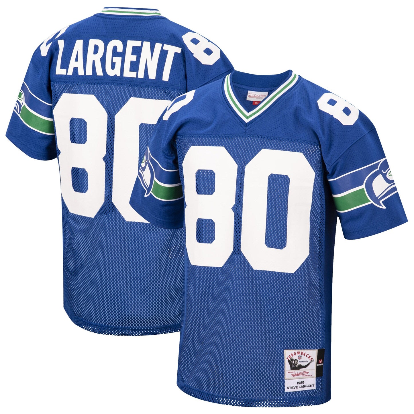 Men's Mitchell & Ness NFL Authentic Jersey Seahawks 1985 Steve Largent