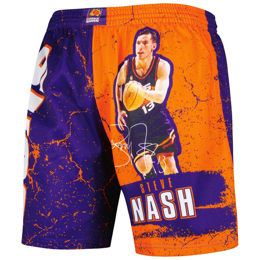 Mitchell & Ness Men's NBA Player Burst Mesh Shorts Suns Steve Nash